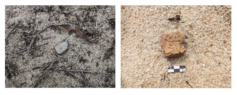 夾砂深灰陶腹片