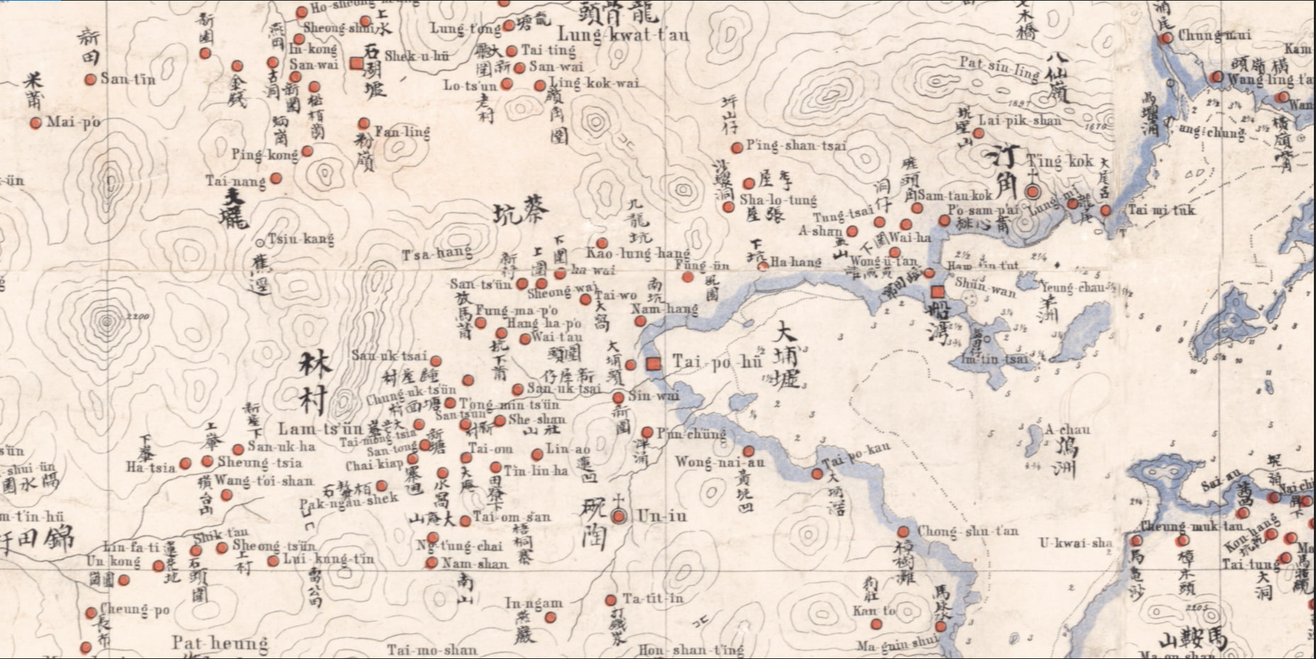 1866年意大利神父西米安·獲朗他尼（Simeone Volonteri，又稱和神父）所繪製的《新安縣全圖》，將碗窯記載為「碗陶」。