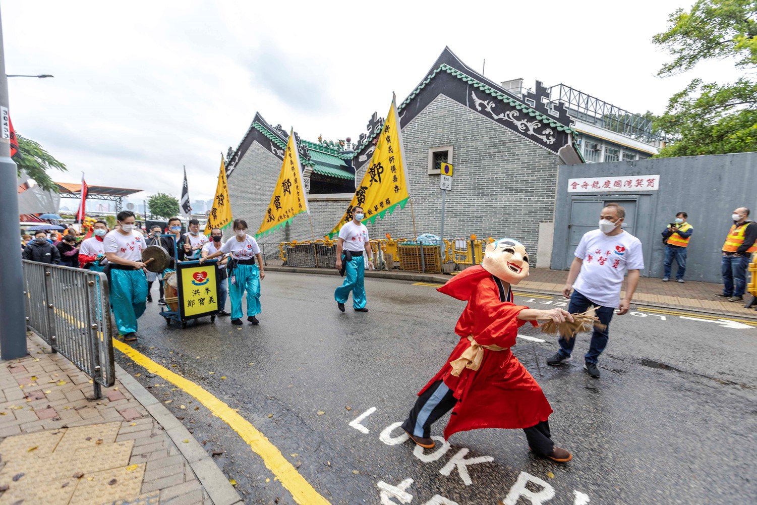 當日醒獅隊由譚公廟起步，沿東大街、工廠街一直向張飛廟進發